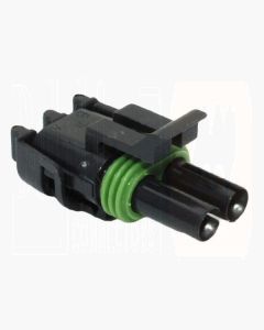 Delphi 12015792 2 Way Black Weather Pack Tower Sealed Female Connector Assembly