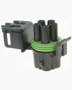 Delphi 12034342 5 Way Black Weather Pack Tower Sealed Male Connector Assembly (Bag of 10)